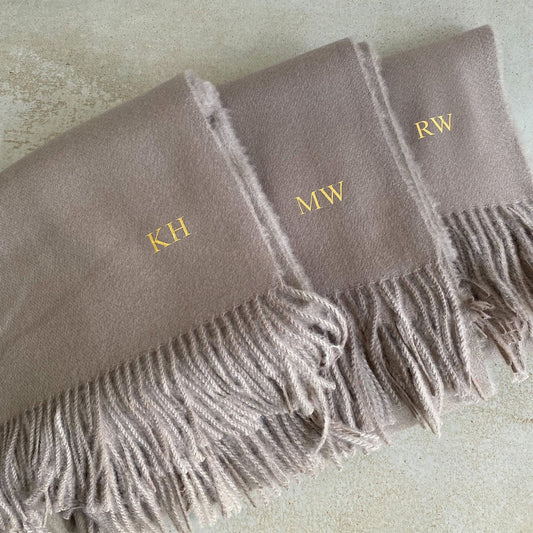 Personalised Soft feel Blanket Scarf - OLIVIA AND GRAY LTD