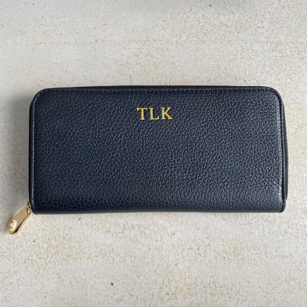 Sash Long Personalised Leather Purse - OLIVIA AND GRAY LTD