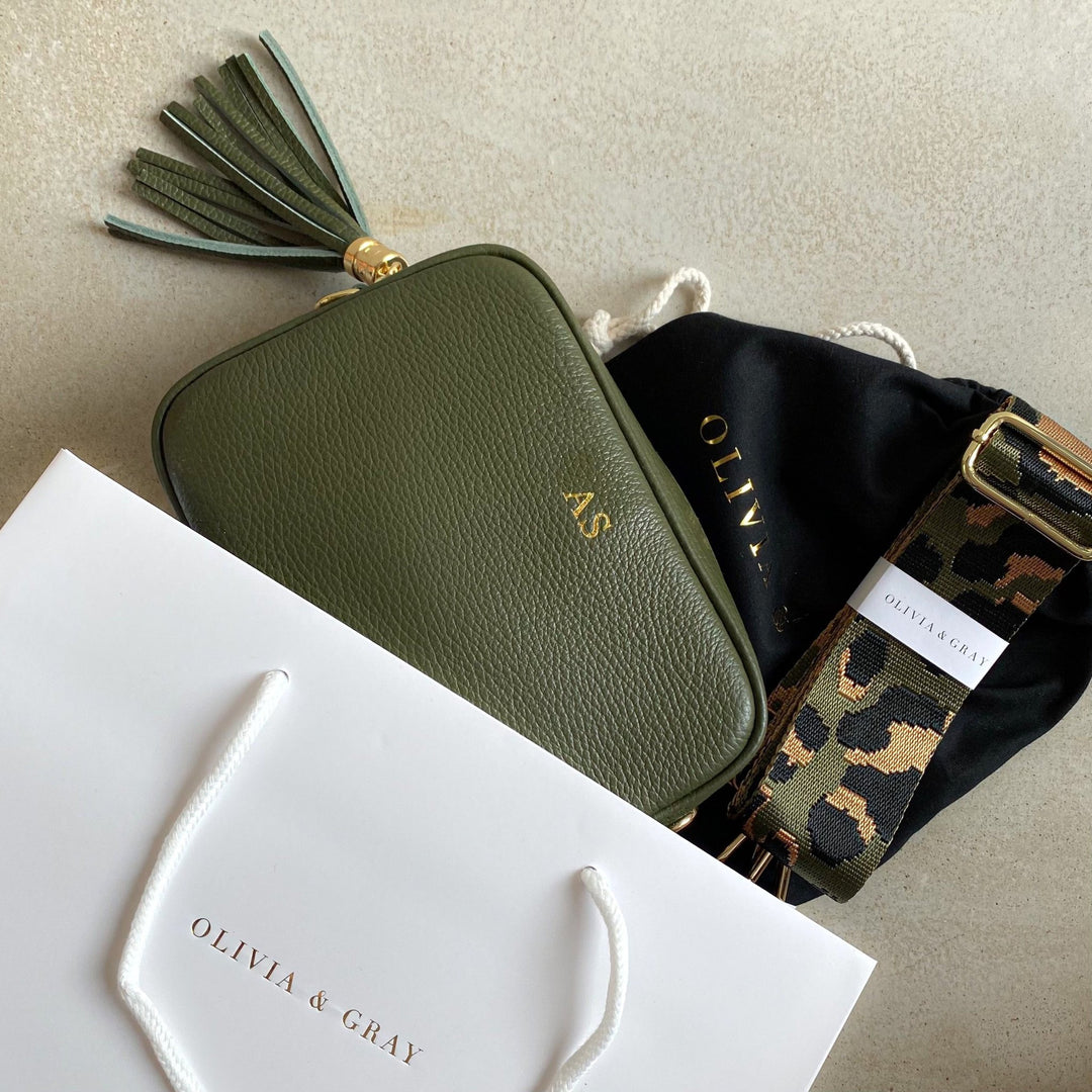 Saskia Personalised Leather Crossbody Bag - OLIVIA AND GRAY LTD