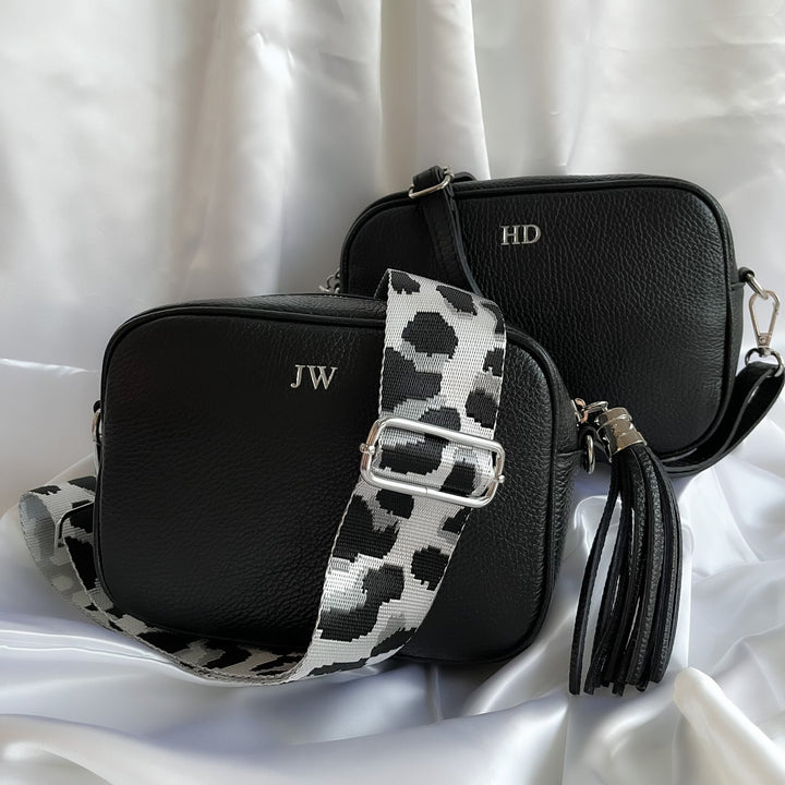 Saskia Silver Hardware Leather Cross body Bag - OLIVIA AND GRAY LTD