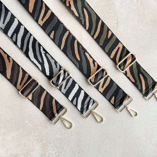 Zebra multi Print Pattern Bag Straps - OLIVIA AND GRAY LTD